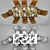 Elegant Table Set with Bohemian Glassware & Antique Brass Accessories 3D model small image 3