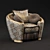 Luxury Goldconfort Armchair: Ultimate Comfort & Elegance 3D model small image 1