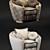 Luxury Goldconfort Armchair: Ultimate Comfort & Elegance 3D model small image 3