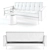 Kiko Twin Futon Sofa - Stylish and Comfortable 3D model small image 3