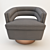 Elegant Russel Armchair 3D model small image 2