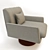 Sleek Swivel Arm Chair 3D model small image 2