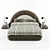 Sleek King-Size Modern Bed 3D model small image 1