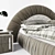 Sleek King-Size Modern Bed 3D model small image 2