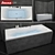 Ravak City Bathtub with 4 Included Curtains 3D model small image 1