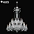 Elegant Crystal Pendant Chandelier 3D model small image 1