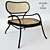 Classic Teak and Wood Armchair 3D model small image 1