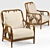 Title: Carmela Rattan Wishbone Chair: Elegant Design, Natural Comfort 3D model small image 1