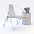 Arteriors Kit: Ginger Chair, Rudd Stool, Alma Vase 3D model small image 2