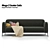 Mega 3-Seater Sofa with Decor Knots 3D model small image 1