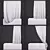 Elegant Bathroom Set: Curtains, Bathtub, Faucet 3D model small image 1