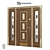 Title: Legion Steel Door with Laser-cut Insets and Oak Panels 3D model small image 1