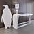 Elegant Silik Creazioni: Table, Mirror & Lamp 3D model small image 3