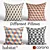 Decorative Silk Blend Cushion: Multicolored Print 3D model small image 1