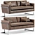 Sleek Grisham Apartment Sofa 3D model small image 2