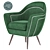 Modish Frida Armchair: Stylish Seating Solution 3D model small image 1