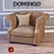 Classic Armchair Benjamin by Domingo 3D model small image 1