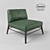 Baxter Godard Wood Armchair 3D model small image 1