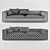  Sleek Porada Kirk Sofa 3D model small image 2