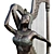 Egyptian Harp Sculpture 3D model small image 2