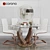 Garda Rose Gold Dining Table Set 3D model small image 1