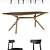 Elegant Miniforms Table and Chair Set 3D model small image 2