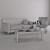 Modern Sofa and Armchair Set 3D model small image 2