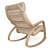 Elegant Rocking Chair in Light Beige 3D model small image 2