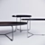 Sleek Steel Coffee Table with Multiple Top Finishes 3D model small image 2