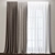 Elegant Velvet Window Curtain 3D model small image 1