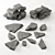 Natural Rock Collection: Decorative Stones 3D model small image 1