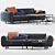 Contemporary Fogia Campo Sofa 3D model small image 1