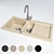 Granite Sink CG 7 - 50x97 cm 3D model small image 1