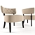 Zulu-Inspired Armchair: Stylish, Comfortable, and Distinctive 3D model small image 1