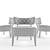 Zulu-Inspired Armchair: Stylish, Comfortable, and Distinctive 3D model small image 3