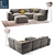 Versatile Modular Frameless Sofa 3D model small image 1