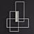Sleek Cinier LED Trio Light 3D model small image 2