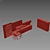 Sleek Harmony-T16 Kitchen 3D model small image 3