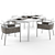 Elegant Kira Dining Set by Talenti 3D model small image 1