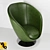 Green Tango Lounge Chair: Sleek Elegance 3D model small image 3