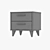 Brandon Bedside Table: Stylish and Functional 3D model small image 3