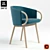 ZANT 03 Ash Chair with Armrests 3D model small image 1