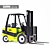 Efficient Clark C25 Diesel Forklift 3D model small image 1