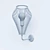 Elegant Wire Pendant Lamps 3D model small image 3