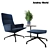 Modern Lounge Set: Andreu World Capri 3D model small image 1