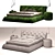 Italian Bed Set with Lighting and Ottoman 3D model small image 2