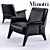 Elegant Minotti Glover Armchair 3D model small image 1