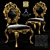 Silik Baroque Chair 3D model small image 1