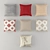 H&M Home New Year Pillow Set - 7 Decorative Pillows 3D model small image 2