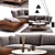 Luxury Jord Sofa Set & North Floor Lamp 3D model small image 2